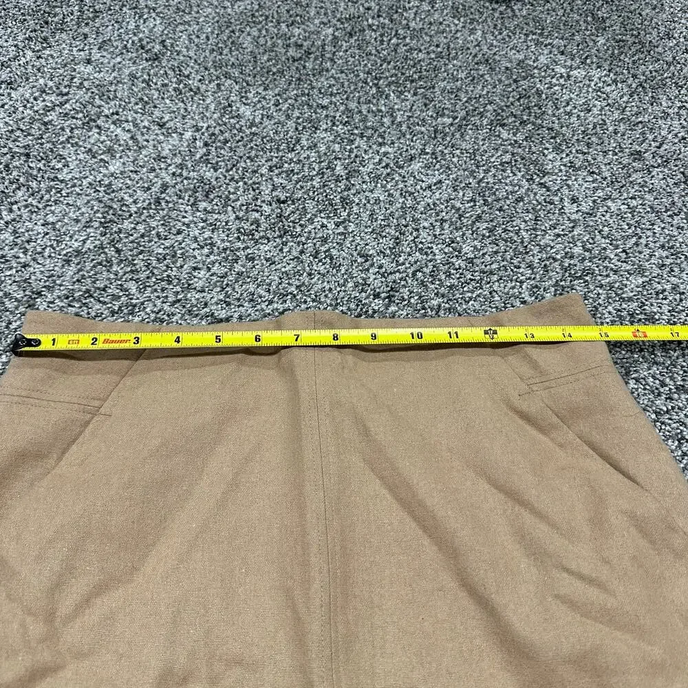 New without tags, LOFT Wool Mini Tan Zip Skirt, Size 4 - Picture 8 of 10